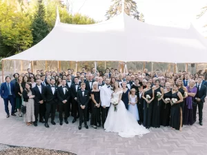 Photopgraphie d'une salle de mariage en plein air au Manoir Maplewood